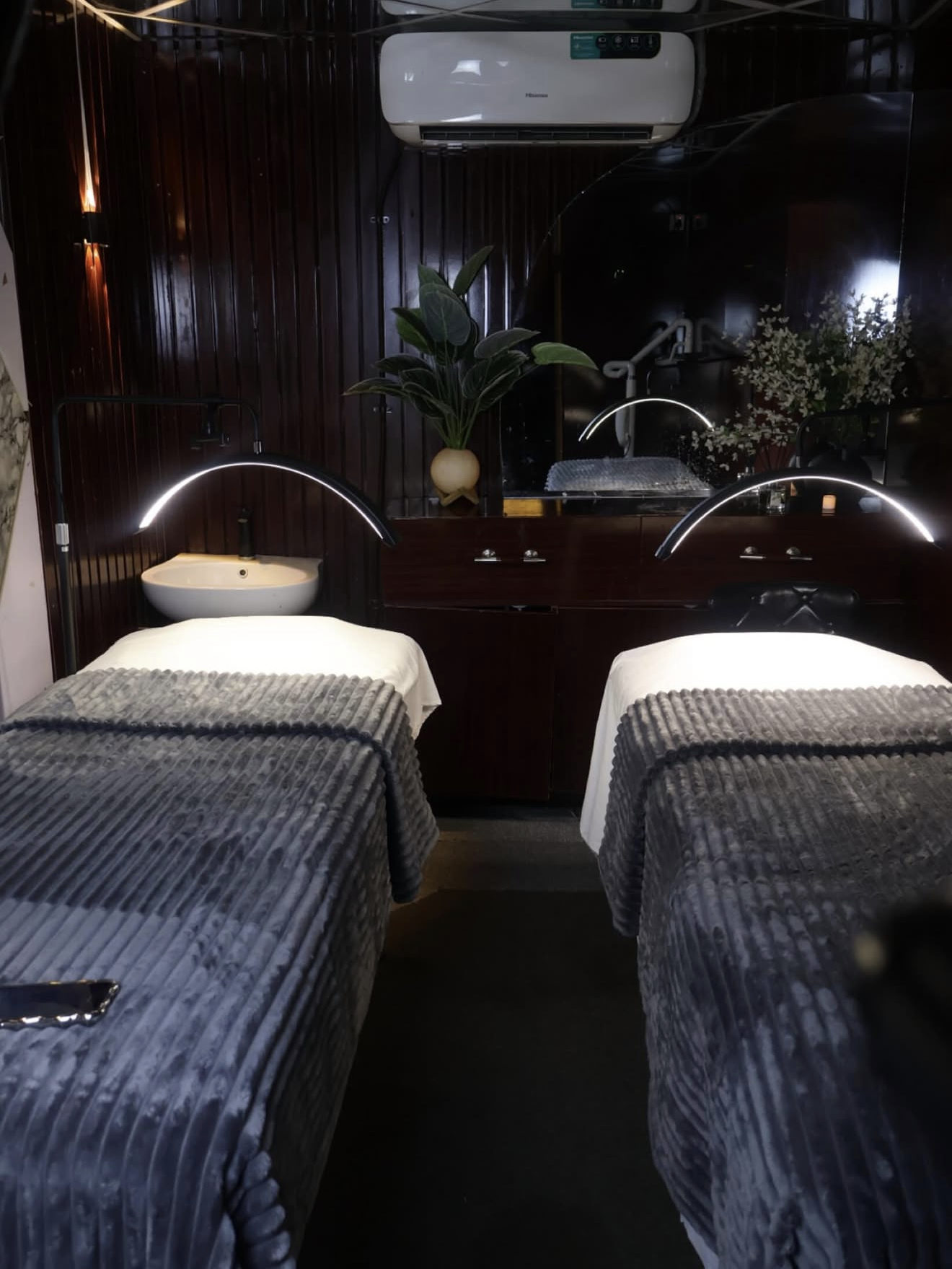 FYRE Wellness treatment room with two spa beds